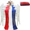 4th of July Cheesecloth Table Runner, Vintage Red White & Blue Patriotic Table Decor for Independence Day, Memorial Day, Labor Day, Veterans Day, Indoor & Outdoor Kitchen or Dining Party Decoration